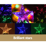 Jingle Jollys 2.1m Christmas Tree Optic Fibre LED Xmas tree Multi Colour - Top-Down View