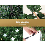 Jingle Jollys 2.1m Christmas Tree Optic Fibre LED Xmas tree Multi Colour - Side View