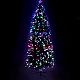 Jingle Jollys 2.4m Christmas Tree Optic Fibre LED Xmas tree Multi Colour
