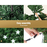 Jingle Jollys 2.4m Christmas Tree Optic Fibre LED Xmas tree Multi Colour - Side View