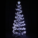 Sparkling 6FT Cold White LED Christmas Tree with Star Topper - Jingle Jollys Holiday Decoration