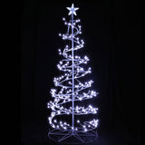 Sparkling 6FT Cold White LED Christmas Tree with Star Topper - Jingle Jollys Holiday Decoration