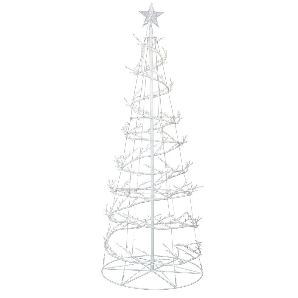 Sparkling 6FT Cold White LED Christmas Tree with Star Topper - Jingle Jollys Holiday Decoration