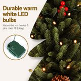 90cm Jingle Jollys LED Mini Christmas Tree for Festive Party Decorations - 45-Degree Angle