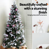 Jingle Jollys 33pcs Christmas Tree Decorations Set Baubles Ornaments Party Pink - 45-Degree Angle