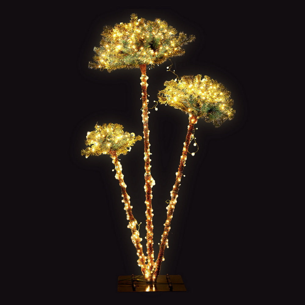 Jingle Jollys Christmas Tree 3-in-1 LED Xmas Palm Tree Party Decor 1.2/1.5/1.8M
