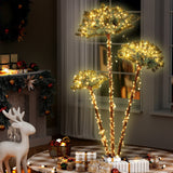Jingle Jollys Christmas Tree 3-in-1 LED Xmas Palm Tree Party Decor 1.2/1.5/1.8M - Close-Up Angle
