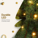 Jingle Jollys Christmas Tree 1.5+1m LED Xmas Palm Tree Party Decorations 2 in 1 - 45-Degree Angle