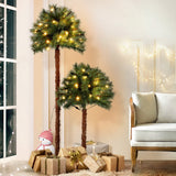 Jingle Jollys Christmas Tree 1.5+1m LED Xmas Palm Tree Party Decorations 2 in 1 - Close-Up Angle