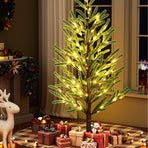 Jingle Jollys Christmas Tree 1.8M Pre-lit LED Xmas Tree 8 Modes Party Decoration