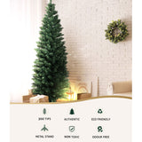 Lifelike 6FT Jingle Jollys Green Christmas Tree with 300 Tips and Easy Assembly - Top-Down View