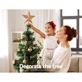 Lifelike 6FT Jingle Jollys Green Christmas Tree with 300 Tips and Easy Assembly - Rear View