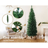 Lifelike 6FT Jingle Jollys Green Christmas Tree with 300 Tips and Easy Assembly - 45-Degree Angle