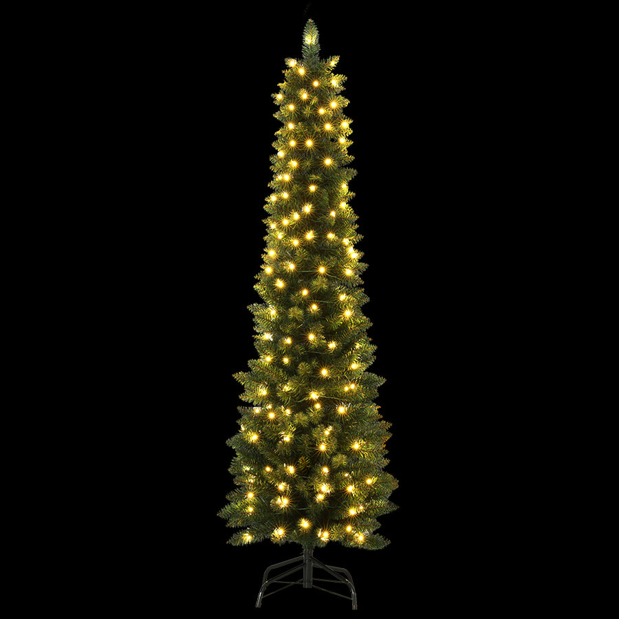 Jingle Jollys 1.8m green pre-lit Christmas tree with warm LED lights