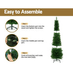 Jingle Jollys 1.8m green pre-lit Christmas tree with warm LED lights, image 6