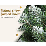 Snowy Elegance 1.8m Jingle Jollys Christmas Tree with 300 Lush Tips - Top-Down View