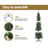 Snowy Elegance 1.8m Jingle Jollys Christmas Tree with 300 Lush Tips - Rear View