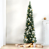 Snowy Elegance 1.8m Jingle Jollys Christmas Tree with 300 Lush Tips - Low Angle