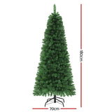 Jingle Jollys 1.8M Pre-lit Christmas Tree 8 Mode Multi Colour 200 LED Light Xmas - Front View