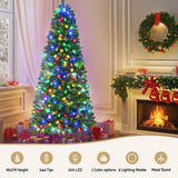 Jingle Jollys 1.8M Pre-lit Christmas Tree 8 Mode Multi Colour 200 LED Light Xmas - Rear View
