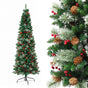 Jingle Jollys 2.1m Artificial Slim Christmas Tree Pine Cone Berry Decor Corner