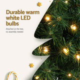 Jingle Jollys 7FT Pre-Lit Corner Christmas Tree with 430 Tips for Space-Saving Holiday Decor - 45-Degree Angle