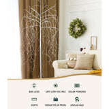 7ft Solar-Powered LED Christmas Tree with 600 Warm White Lights - Side View