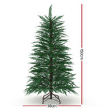 Jingle Jollys Christmas Tree 1.5M LED Xmas Tree Sparse 263 Tips Party Decoration - Front View