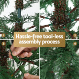 Jingle Jollys Christmas Tree 1.5M LED Xmas Tree Sparse 263 Tips Party Decoration - Rear View