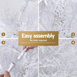 Jingle Jollys 1.8M LED Christmas Tree 8 Modes Adjustable Multi Color Light Snowy - Rear View