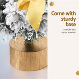 Mini Snowy Christmas Tree with Ornaments and Topper - 60CM Jingle Jollys - Rear View