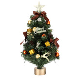 60CM Jingle Jollys LED Mini Christmas Tree with Ornaments and Tree Topper - Side View