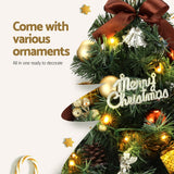 60CM Jingle Jollys LED Mini Christmas Tree with Ornaments and Tree Topper - Rear View