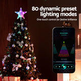 Jingle Jollys Christmas Tree Topper Star RGB LED Xmas Decor 80 Modes APP Control - 45-Degree Angle