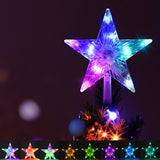 Jingle Jollys Christmas Tree Topper Star RGB LED Xmas Decor 80 Modes APP Control - Close-Up Angle