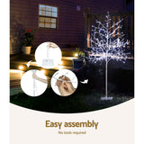 5ft Solar-Powered LED Christmas Tree with 304 Twinkling Lights - Close-Up Angle