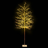 7ft Solar-Powered LED Christmas Tree with 480 Warm White Lights