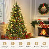 Jingle Jollys Christmas Tree 1.5m 160 LED Xmas Tree Party Decorations 355 Tips - Top-Down View