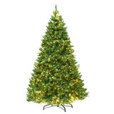 Jingle Jollys Christmas Tree 2.1m Xmas Tree Decorations 1134 LEDs 8 Light Mode - Side View
