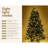 Jingle Jollys Christmas Tree 2.1m Xmas Tree Decorations 1134 LEDs 8 Light Mode - Rear View