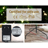 Jingle Jollys Christmas Tree 2.1m Xmas Tree Decorations 1134 LEDs 8 Light Mode - Close-Up Angle