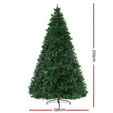 Jingle Jollys Christmas Tree 2.1m Xmas Tree Decoration 8 Light Mode Multi Colour - Front View