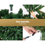 Jingle Jollys Christmas Tree 2.1m Xmas Tree Decoration 8 Light Mode Multi Colour - 45-Degree Angle