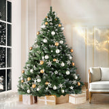 Jingle Jollys Christmas Tree 2.1m Snowy Xmas Tree Decoration 905 Tips - Close-Up Angle