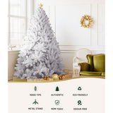 Jingle Jollys Christmas Tree 2.1m 1000 White Tips Xmas Tree Decorations - Side View