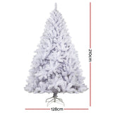 Jingle Jollys Christmas Tree 2.1m 1000 White Tips Xmas Tree Decorations - Front View