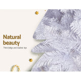 Jingle Jollys Christmas Tree 2.1m 1000 White Tips Xmas Tree Decorations - Top-Down View