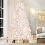Jingle Jollys Christmas Tree 2.1m 500 LED Xmas Tree Decorations White 1260 Tips - Close-Up Angle