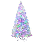 Jingle Jollys 2.1m white LED Christmas tree with RGB lights and metal stand