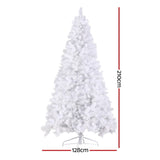 Jingle Jollys Christmas Tree 2.1m RGB Remote Xmas Party Decorations 1310 Tips - Front View